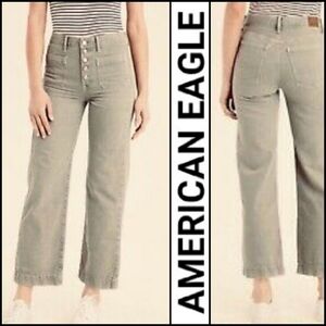 NEW! AMERICAN EAGLE High Rise Crop Denim Jeans 16.
